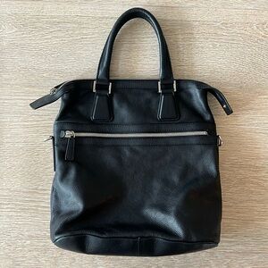 Barney’s New York leather briefcase